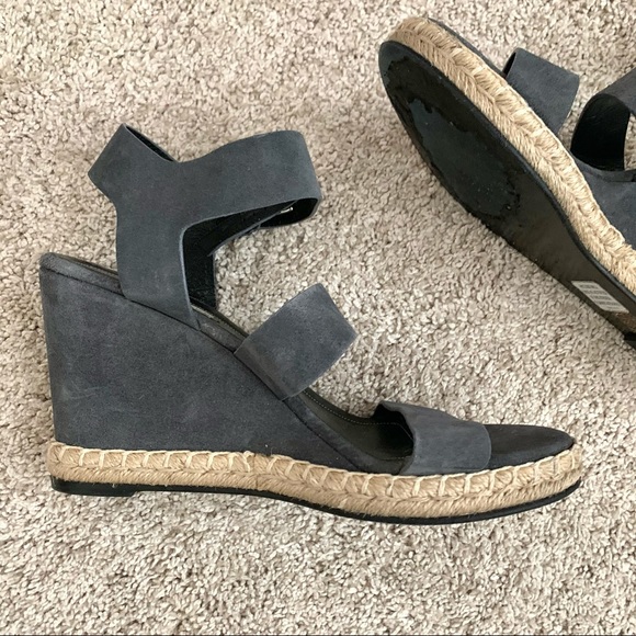 Balenciaga Charcoal Grey Suede Wedges - Picture 3 of 10
